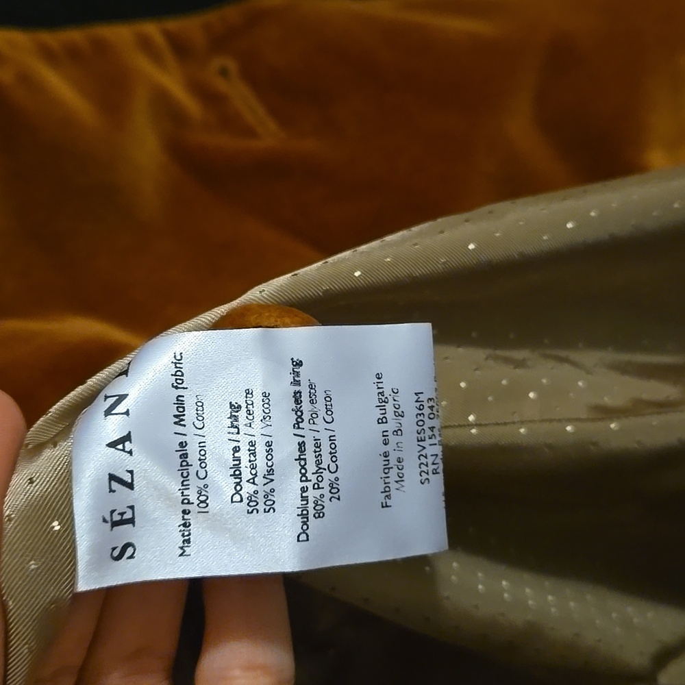 Sezane Michele Brown Velvet Jacket - Picture 11 of 13
